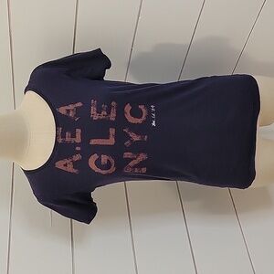 Vintage American Eagle Outfitters small blue "A. EAGLE NYC" tee